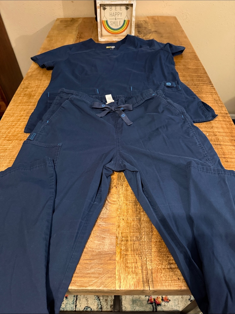 WonderWink Navy Women's Scrub Top and Pants Set